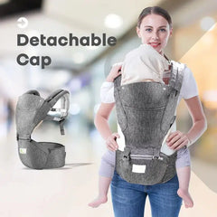 Upsy Daisy Cool Baby Carrier -  Multi-Positional Versatility, Detachable cap, Breathable Fabric