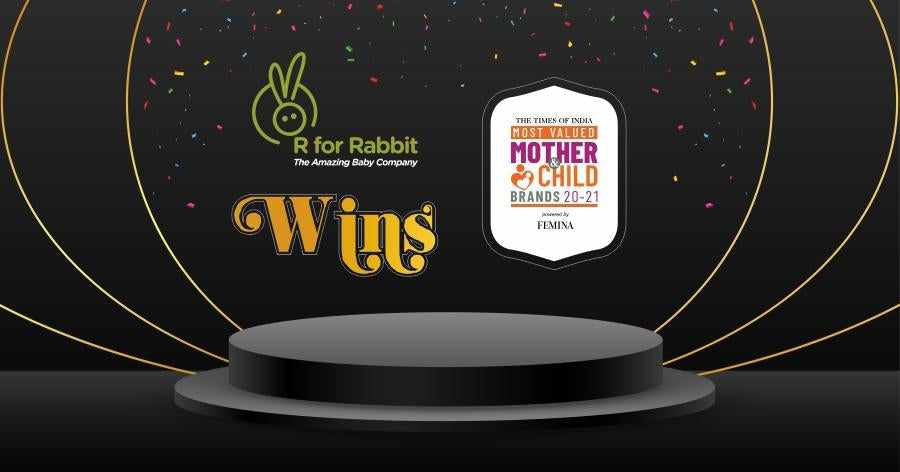R for Rabbit Wins Times of India Most Valued Mother & Child Brands 202