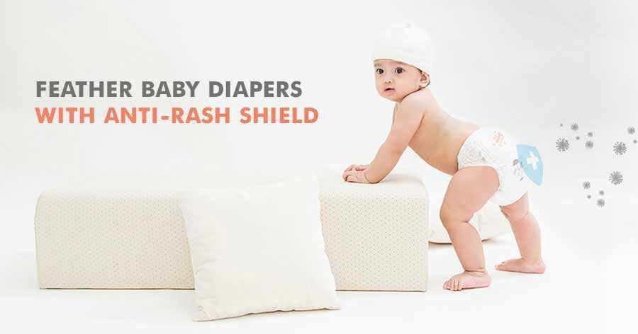 R for Rabbit Feather Baby Diapers - With Anti-Rash Shield-R for Rabbit