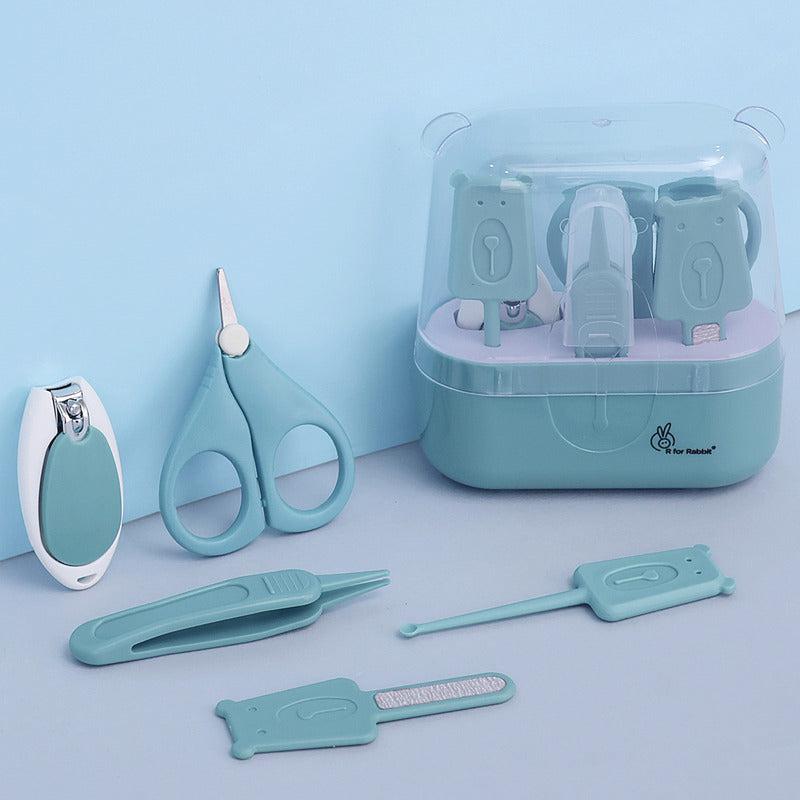 Stylo Teddy Baby Manicure Set Nail Cutter & Nail Filer, Scissor, Tweezer, Ear Pick - Blue