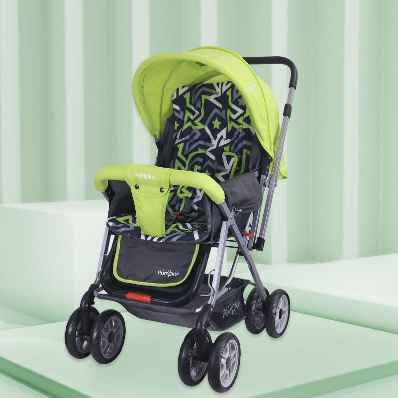 Kiddie Kingdom Stroller Position Recline, Easy Fold, Reversible Ha