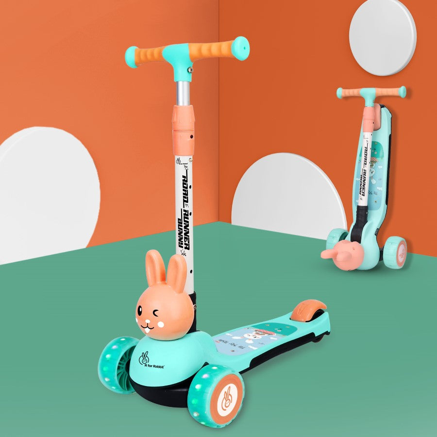 Road Runner Bunny Scooter For Kids With PU LED Wheels - R for Rabbit