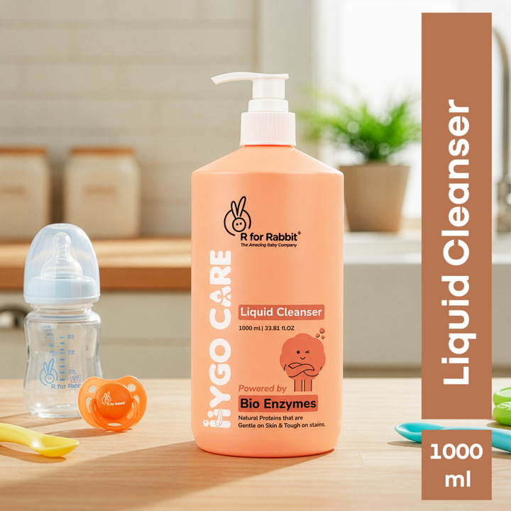 Hygo Care Liquid Cleanser 1 litre with Pump , Bio Enzyme Baby Bottle & Toy Cleanser - White
