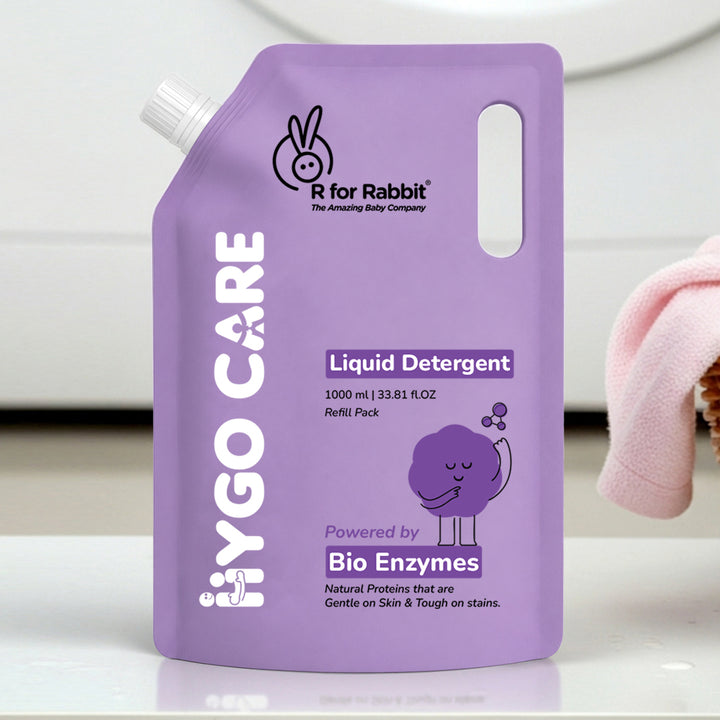 Hygo Care Baby Clothes Liquid Detergent Refill Pack 1000ml, Machine & Hand Wash Compatible