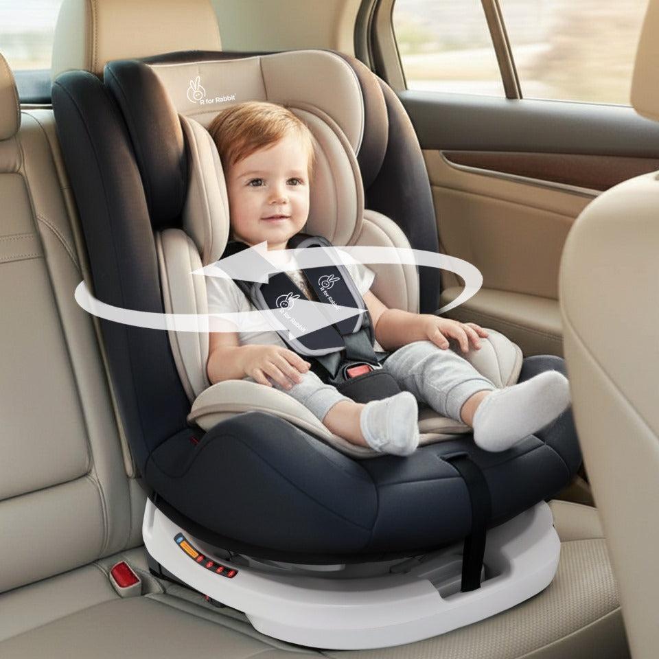 Jack N Jill Grand ISOFIX Car Seat For Kids 0 To 12 Years With Safety Harness - Grey