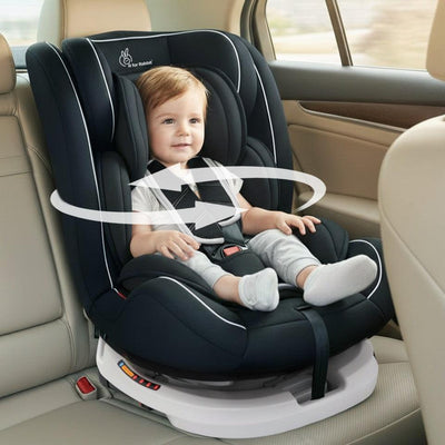 Jack N Jill Grand ISOFIX Car Seat For Kids 0 To 12 Years With Safety Harness - Pure Black