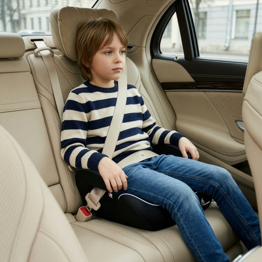 Little Jack Elite Booster Car Seat For 3 to 12 Year Kids (Black Grey)