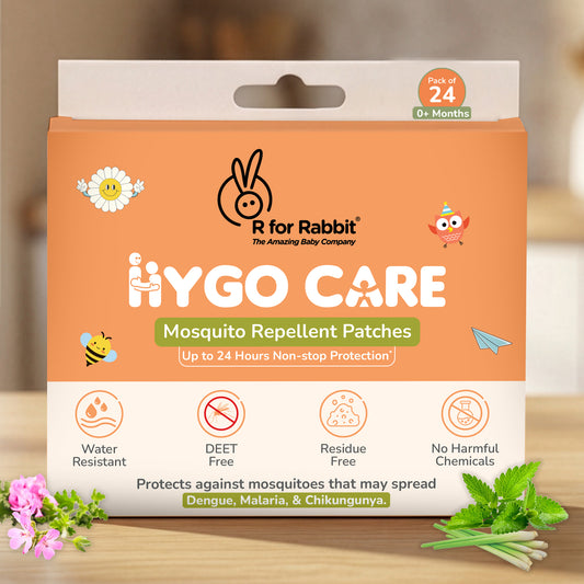 Hygo Care Mosquito Repellent Patches - Non-Toxic & DEET-Free Protection for Babies & Toddlers - White
