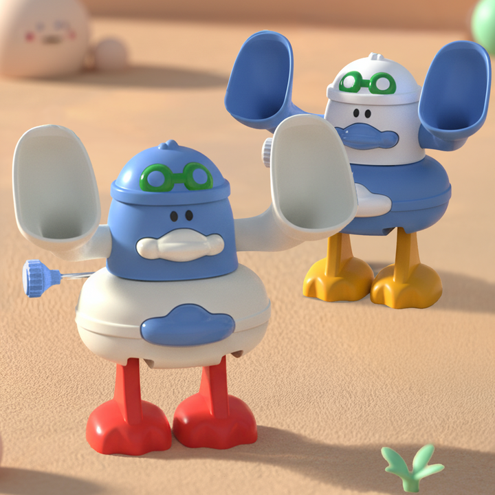 Orapple Flip n Hop Wind-Up Toy for Babies & Toddlers, Safe ABS Material, Educational Mechanical Flip Toy, Set of 2