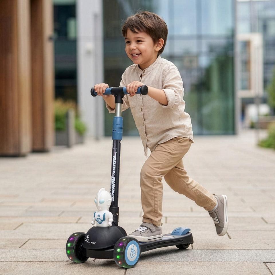 Road Runner Astro Scooter For Kids With PU LED Wheels - R for Rabbit