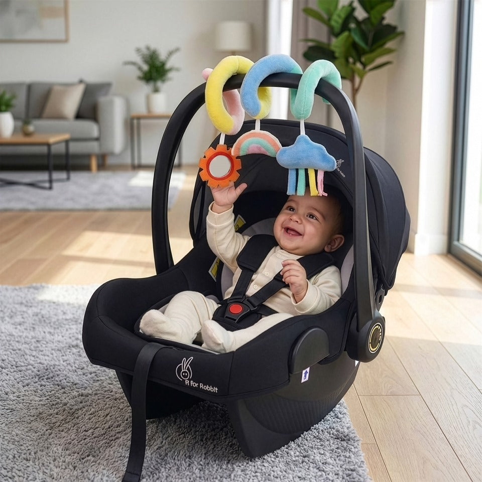 Picaboo NXG 4 In 1 Multipurpose Baby Carry Cot With 3-Point Safety Harness - Black Grey