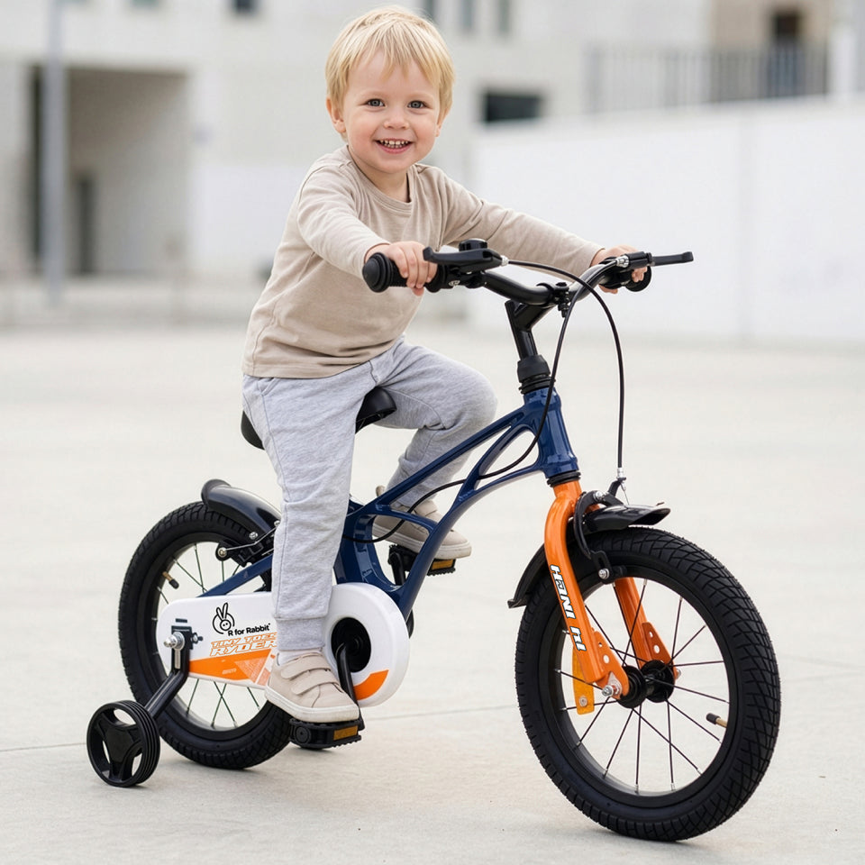 Tiny Toes Ryder 14 Inch Bicycle (Blue Orange) for Kids