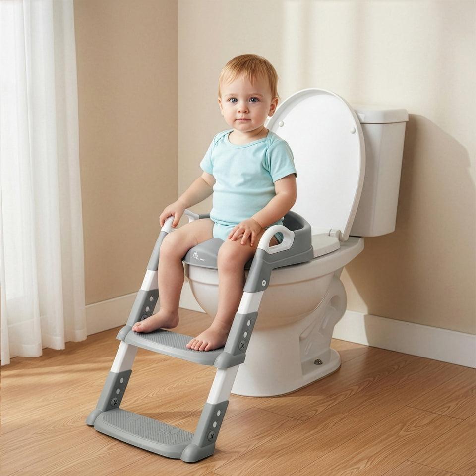 Hilltop Potty Step Stool - Grey White