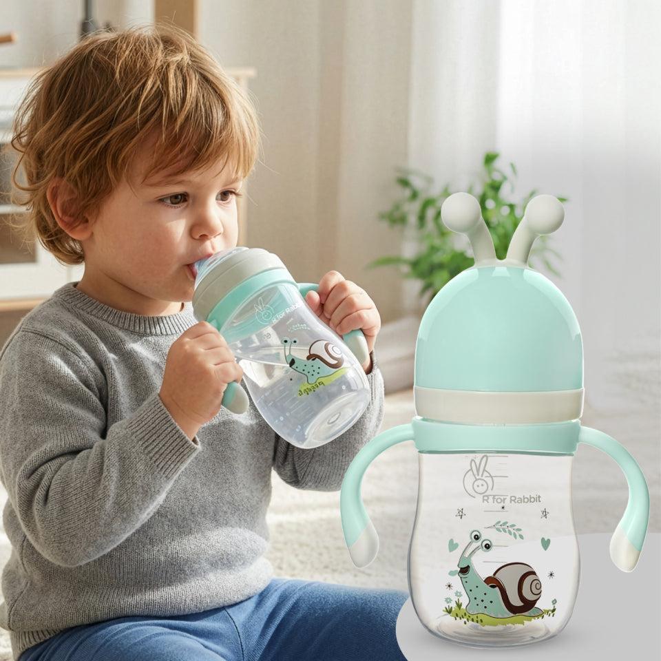 Snozzy Baby Spout Sippy Cup Bottle 240 ML - Green