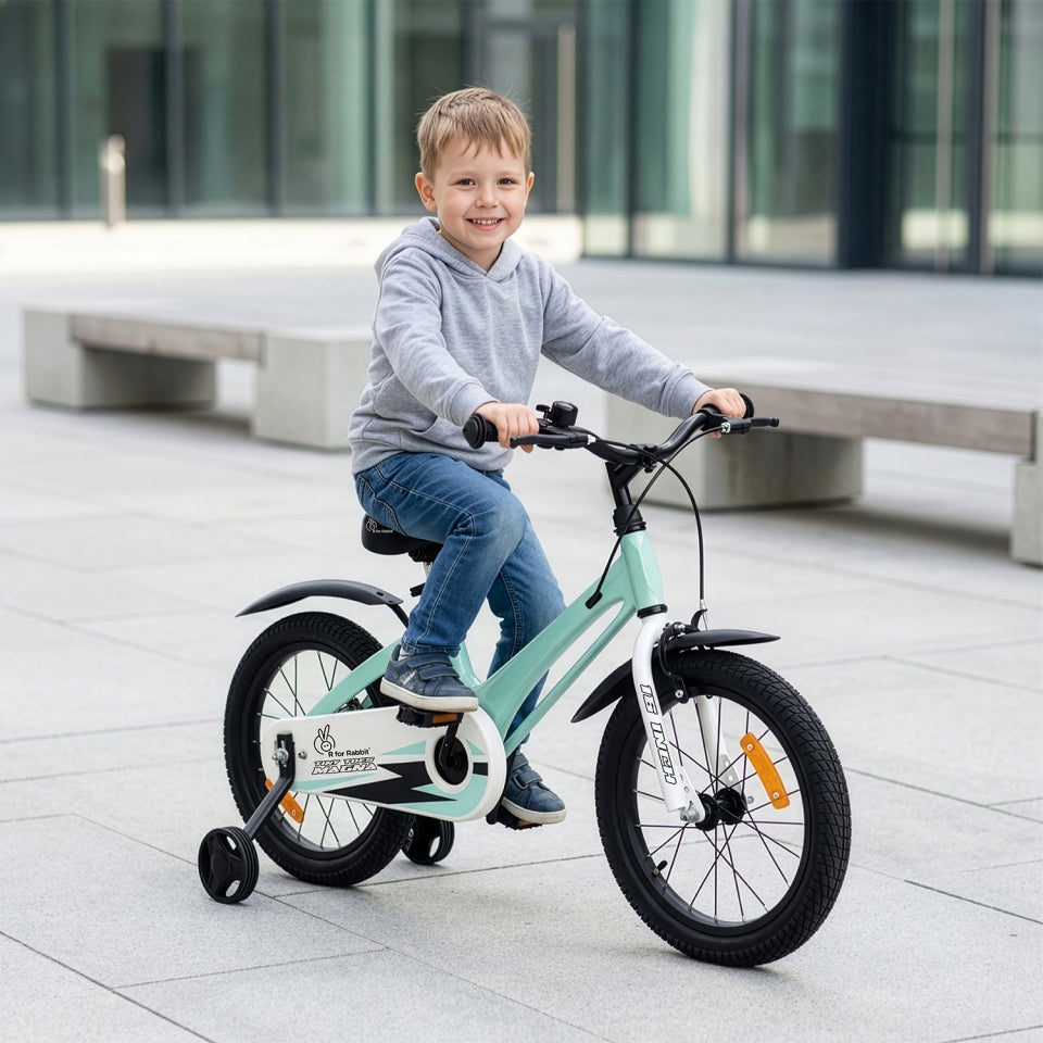 Tiny Toes Magna Bicycle For Kids 16 Inch With 90% Plug N Play Installation - Lake Blue