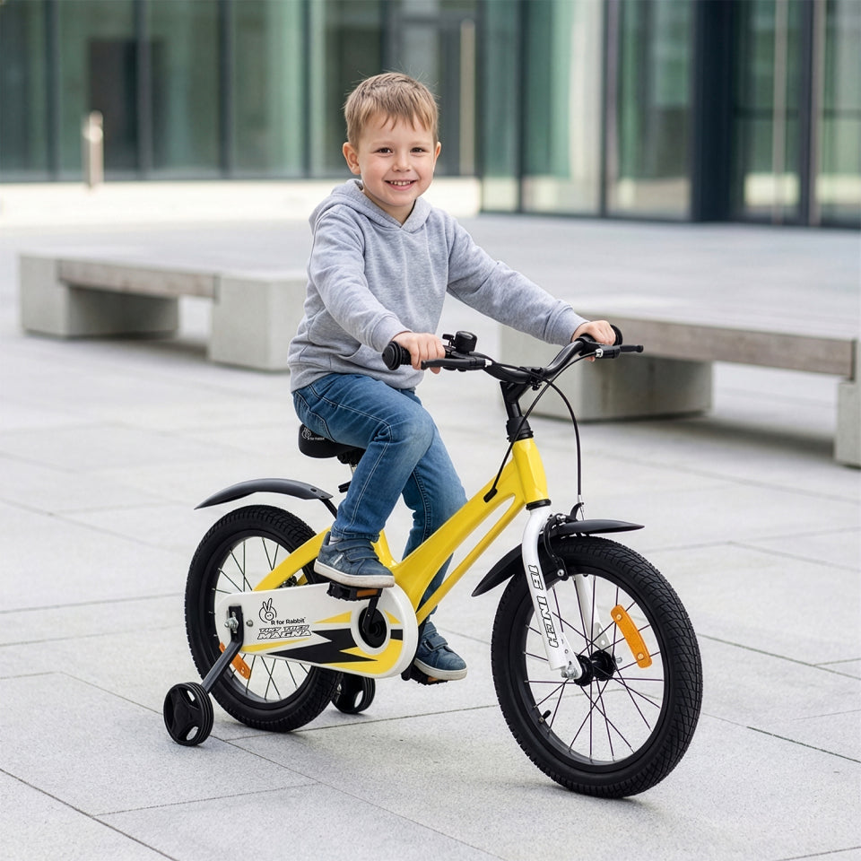 Tiny Toes Magna Bicycle For Kids 16 Inch With 90% Plug N Play Installation - Yellow