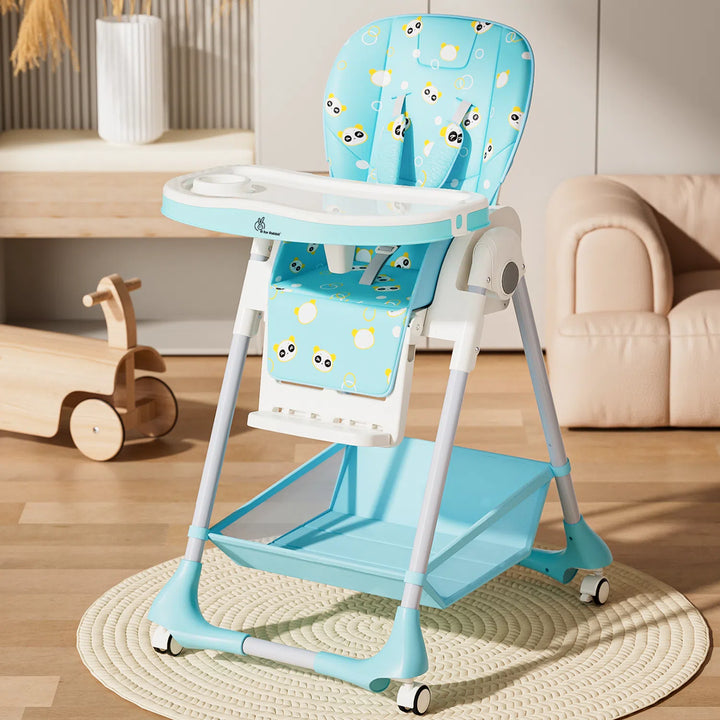 Marshmallow High Chair - 7 Level Height Adjustment, 3 Recline Modes, Adjustable & Removable Double Meal Tray, 6 months-5 years