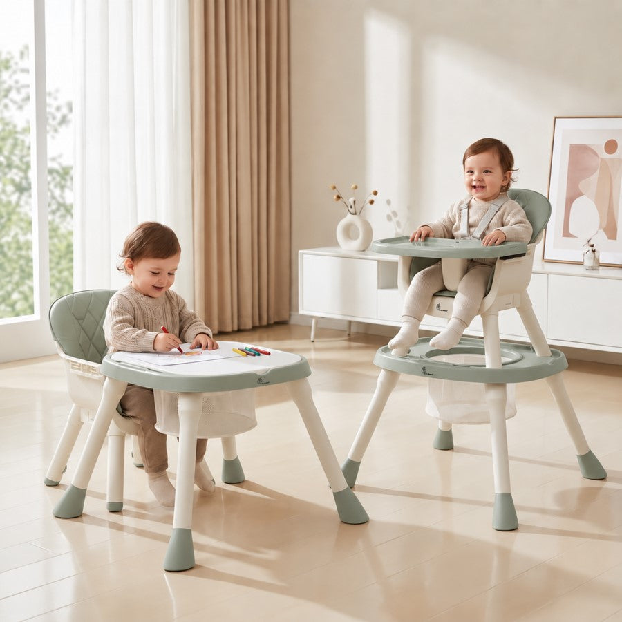 Cherry Berry Multi High Chair For Kids - Ash Grey