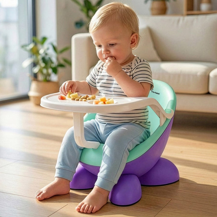 Jelly Bean Fab 2 in 1 Multipurpose Kids Chair and Meal Chair - Purple Green