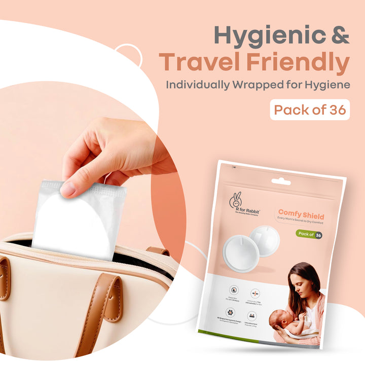 Comfy Shield Breast Pads for Moms - 24-Hour Day & Night Leak Protection