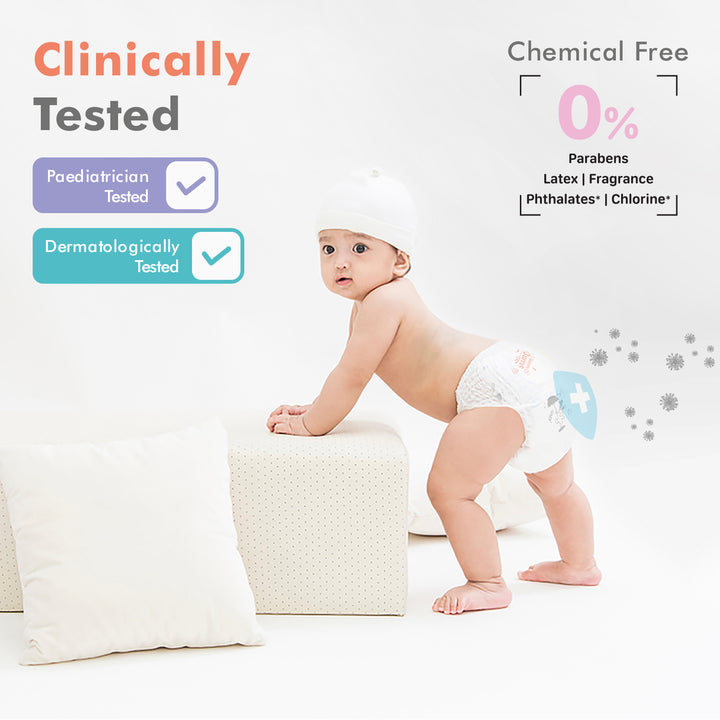 Feather Diapers Taped Style - Next Gen Baby Diapers that Breathes, Dermatologically tested, sensitive skin suitable, Chemical-free, Leak-Proof