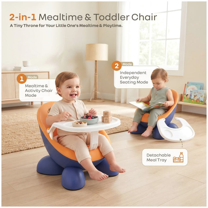 Jelly Bean Fab 2 in 1 Multipurpose Kids Chair and Meal Chair - Blue Orange