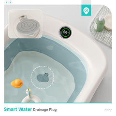 Bubble Double Smart Baby Bath Tub With Smart Water Temperature Plug