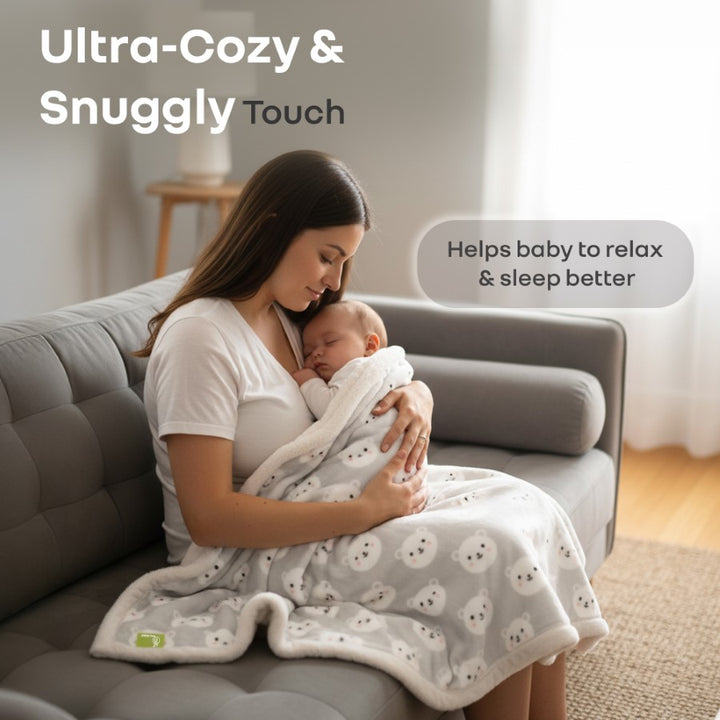 Softkins Comfy - Ultra Soft & Cozy Lightweight Baby Blanket (100×100 cm)