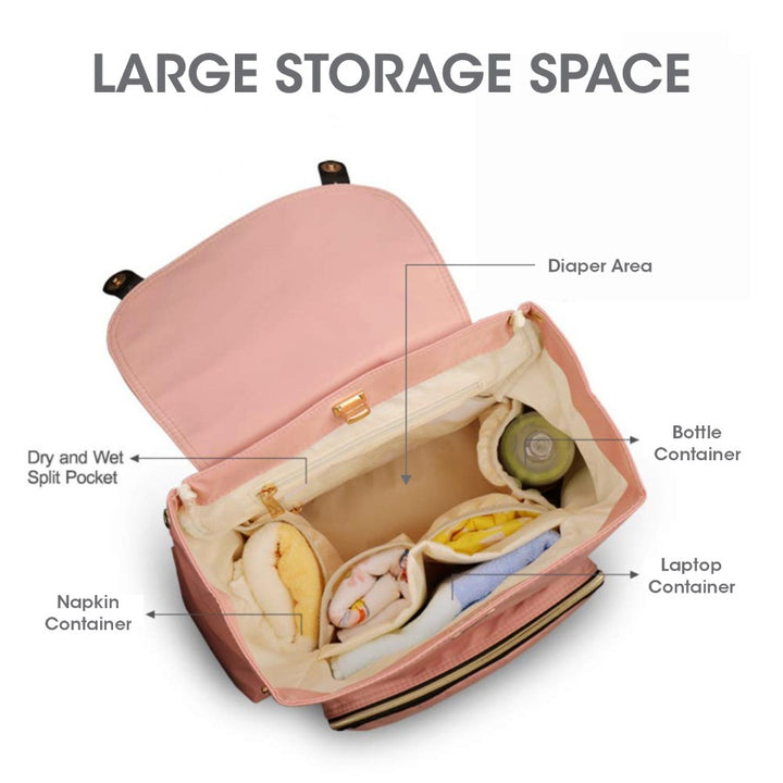 Caramello Bliss Diaper Bag Blush Blush Pink