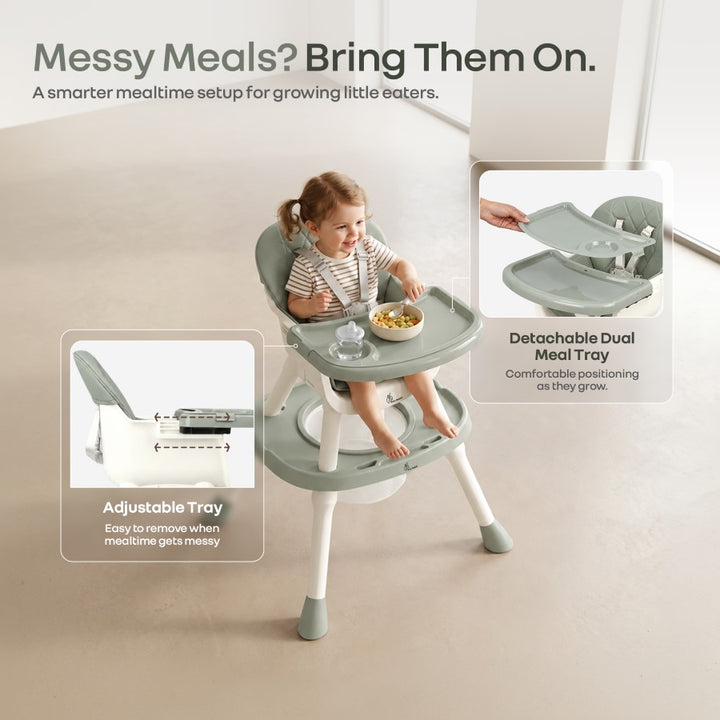 Cherry Berry Multi High Chair For Kids - Ash Grey