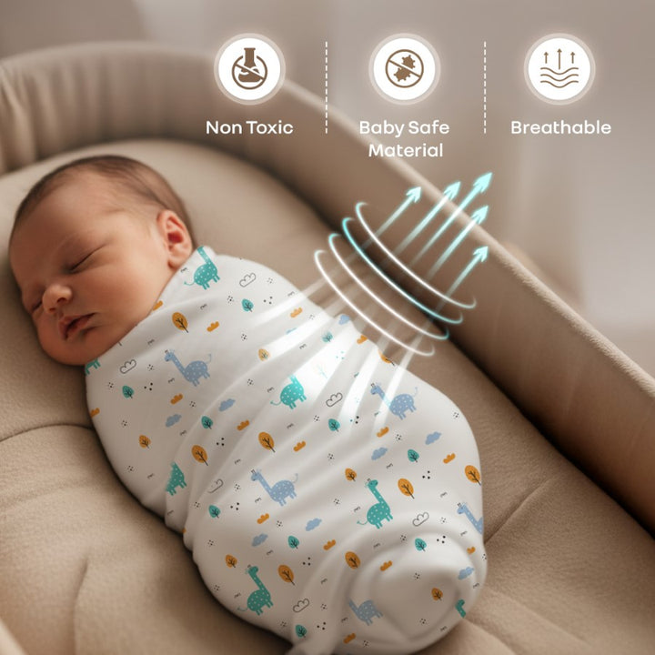 Cuddlez 100% Muslin Baby Swaddle for Newborns (Pack of 3)