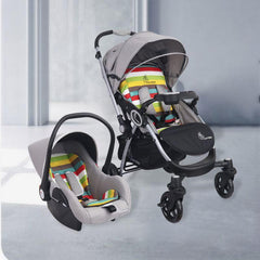 Chocolate Ride Stroller + Picaboo 4 in 1 Multipurpose Baby Carry Cot