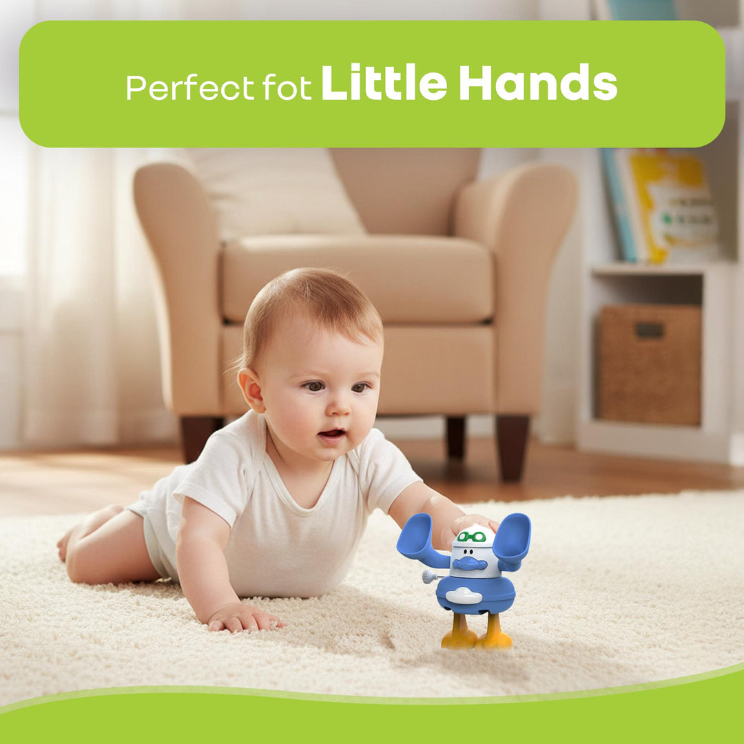 Orapple Flip n Hop Wind-Up Toy for Babies & Toddlers, Safe ABS Material, Educational Mechanical Flip Toy, Set of 2