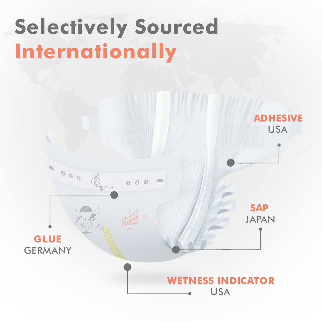 Feather Diapers Taped Style - Next Gen Baby Diapers that Breathes, Dermatologically tested, sensitive skin suitable, Chemical-free, Leak-Proof