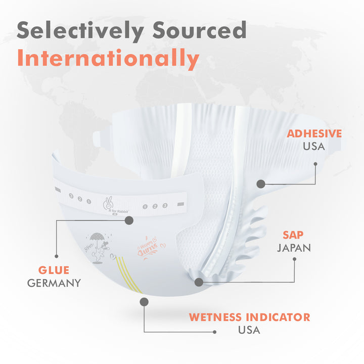 Feather Diapers Taped Style - Next Gen Baby Diapers that Breathes, Dermatologically tested, sensitive skin suitable, Chemical-free, Leak-Proof