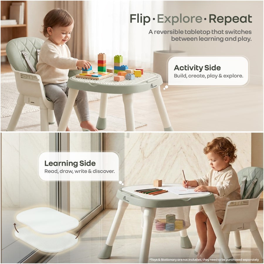 Cherry Berry Multi High Chair For Kids - Ash Grey