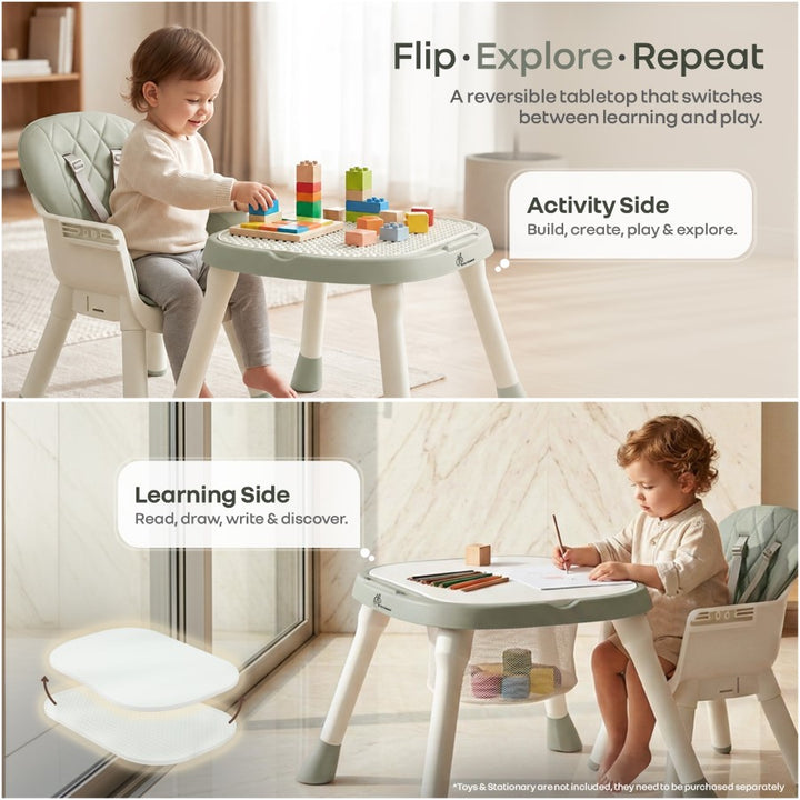 Cherry Berry Multi High Chair For Kids - Ash Grey