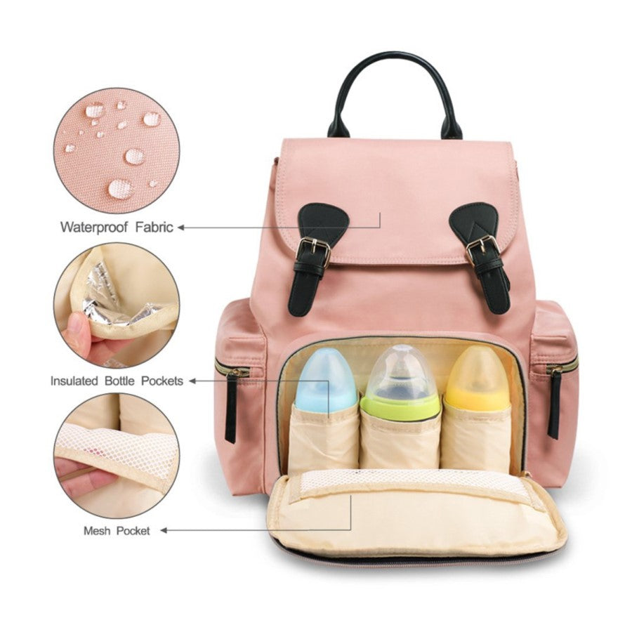 Caramello Bliss Diaper Bag Blush Blush Pink
