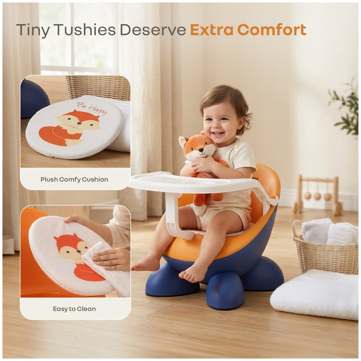 Jelly Bean Fab 2 in 1 Multipurpose Kids Chair and Meal Chair - Blue Orange