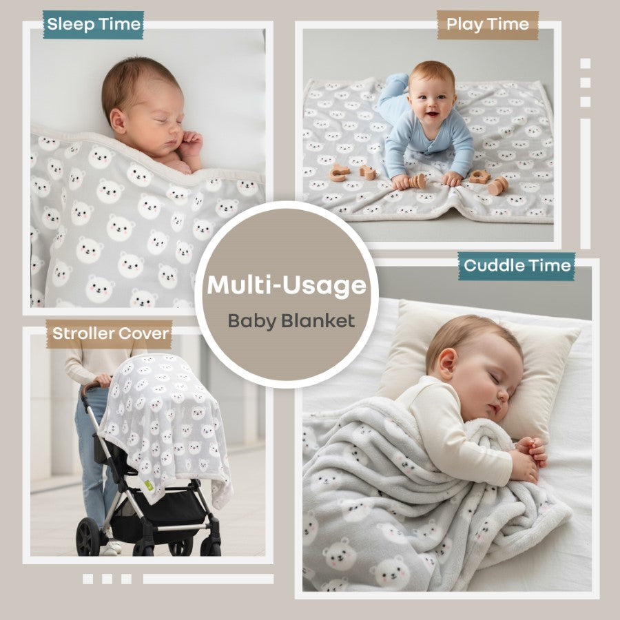 Softkins Comfy - Ultra Soft & Cozy Lightweight Baby Blanket (100×100 cm)