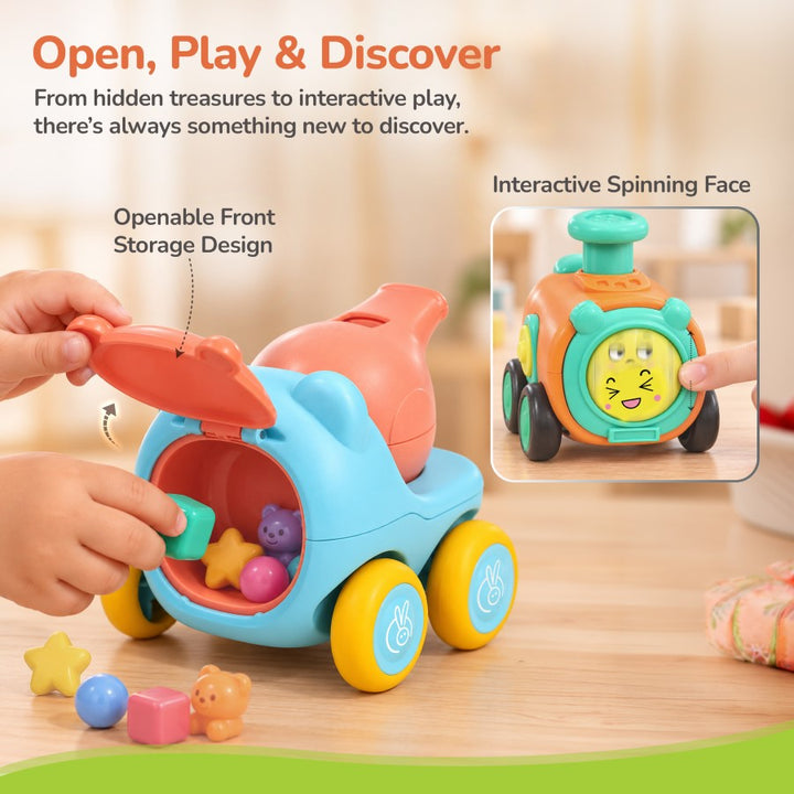 Orapple Whizplay BIS Safety Certified Set of 2 Whistle Toy and Push Toy