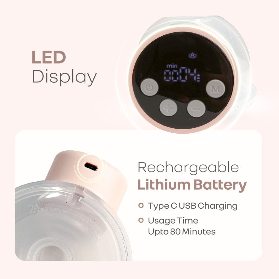 Lactella Flexi Breast Pump - Hands-Free & Rechargeable with 180ml Milk Container