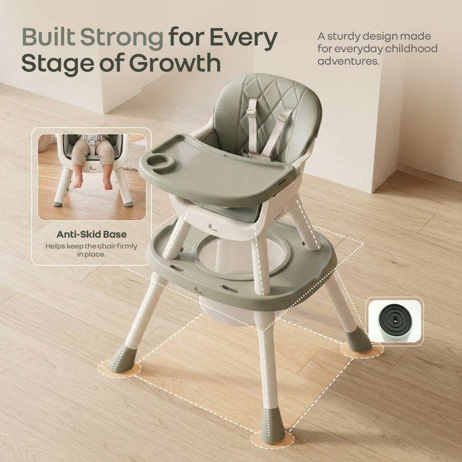 Cherry Berry Multi High Chair For Kids - Ash Grey