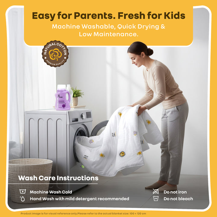 Softkins Baby Comforter 100% Cotton Baby Blanket With Ultra-Soft Dual Side Comfort