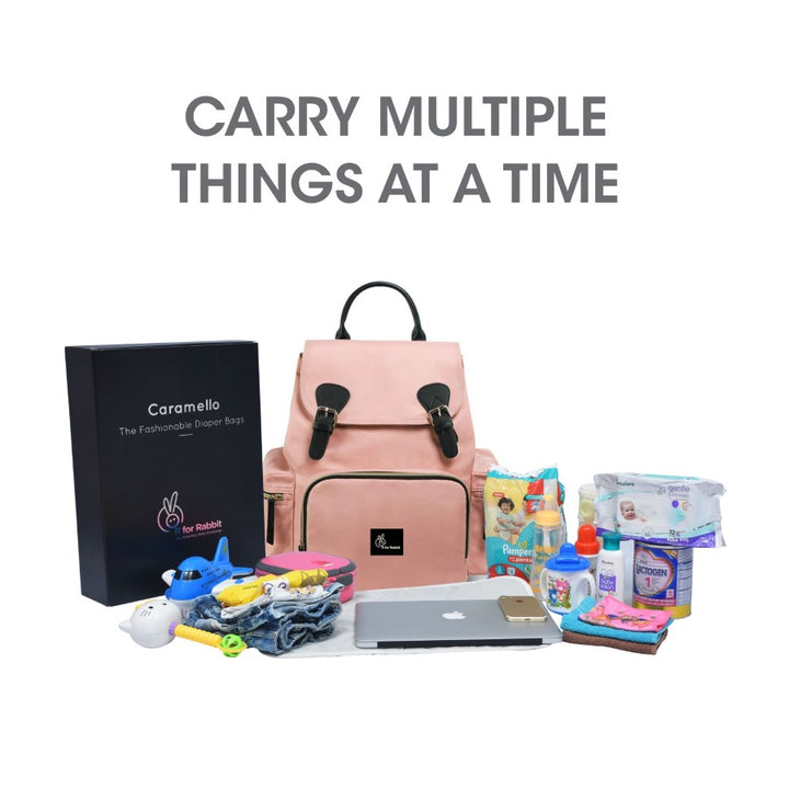Caramello Bliss Diaper Bag Blush Blush Pink