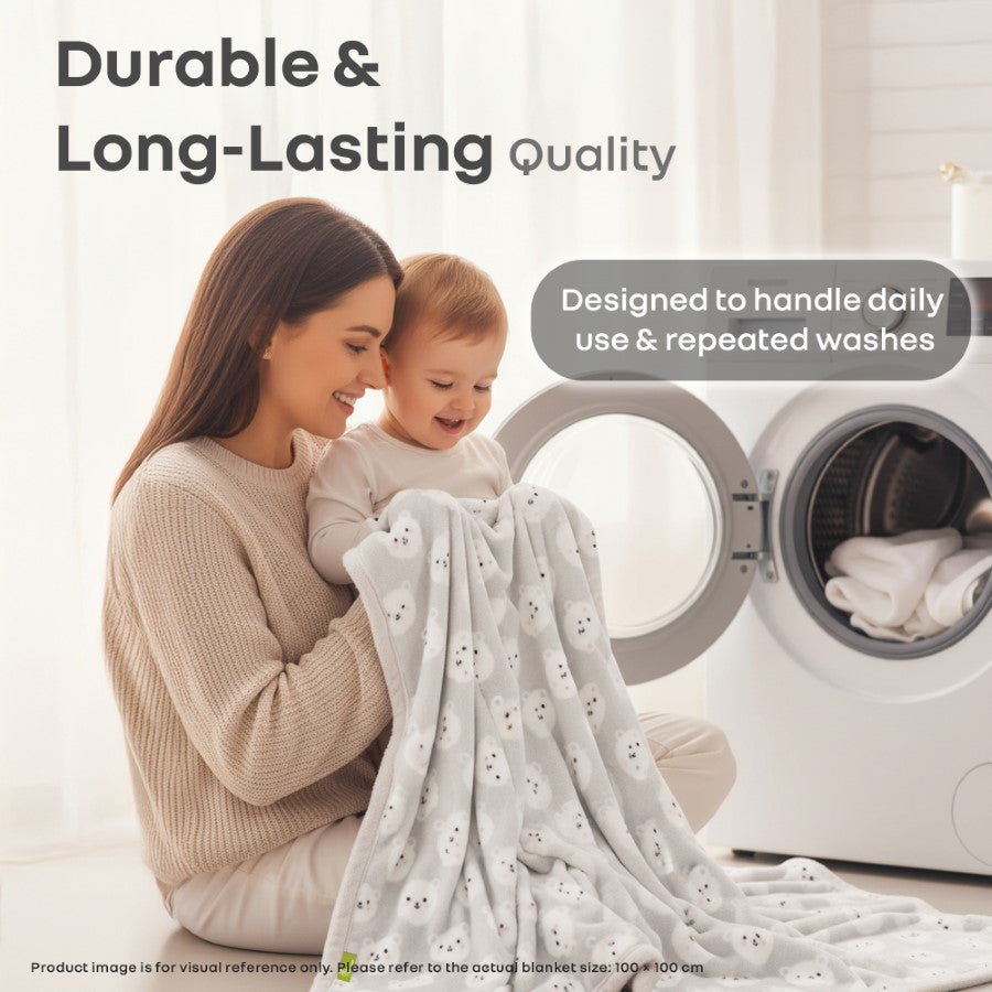 Softkins Comfy - Ultra Soft & Cozy Lightweight Baby Blanket (100×100 cm)