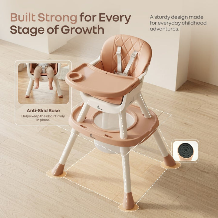 Cherry Berry Multi High Chair For Kids - Soft Peach