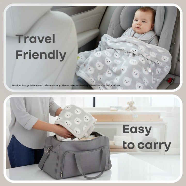 Softkins Comfy - Ultra Soft & Cozy Lightweight Baby Blanket (100×100 cm)