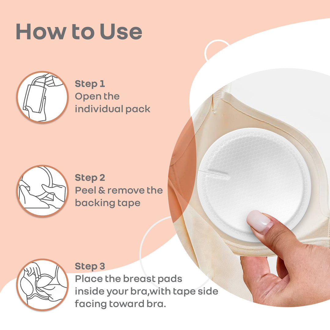 Comfy Shield Breast Pads for Moms - 24-Hour Day & Night Leak Protection