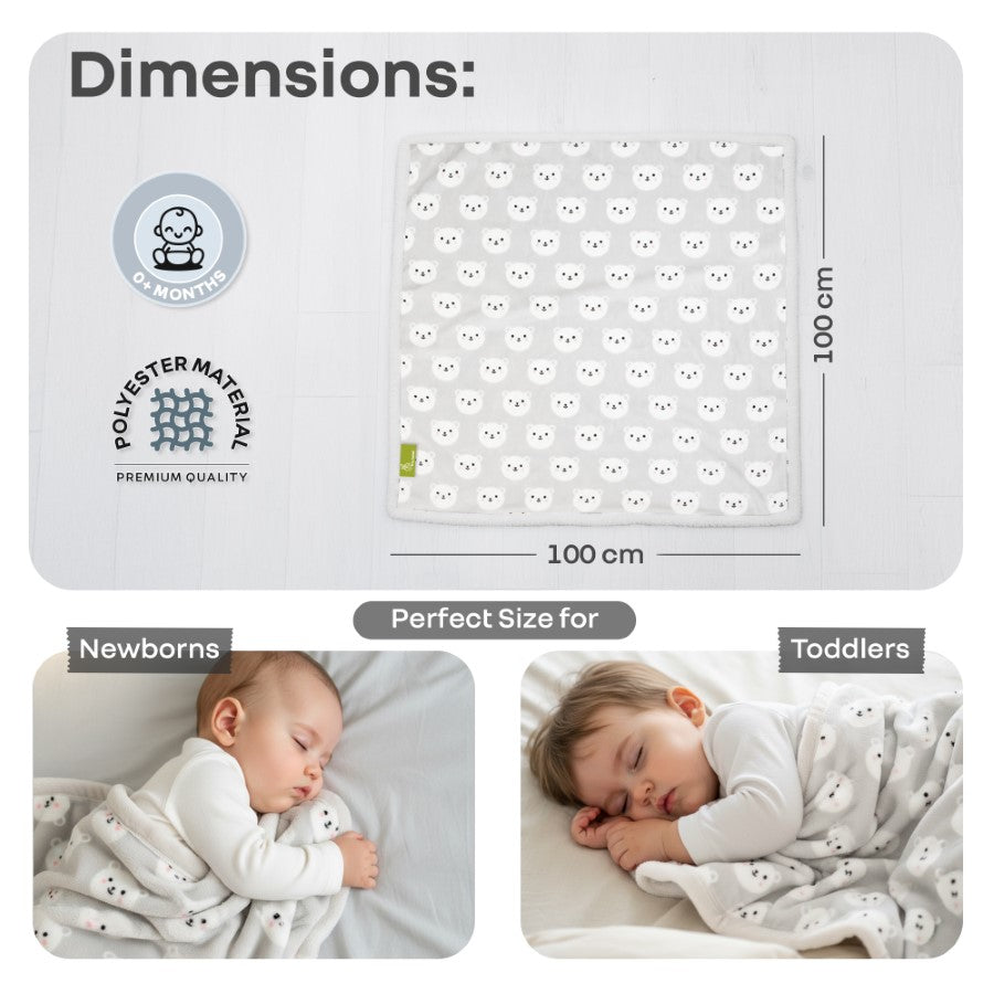 Softkins Comfy - Ultra Soft & Cozy Lightweight Baby Blanket (100×100 cm)